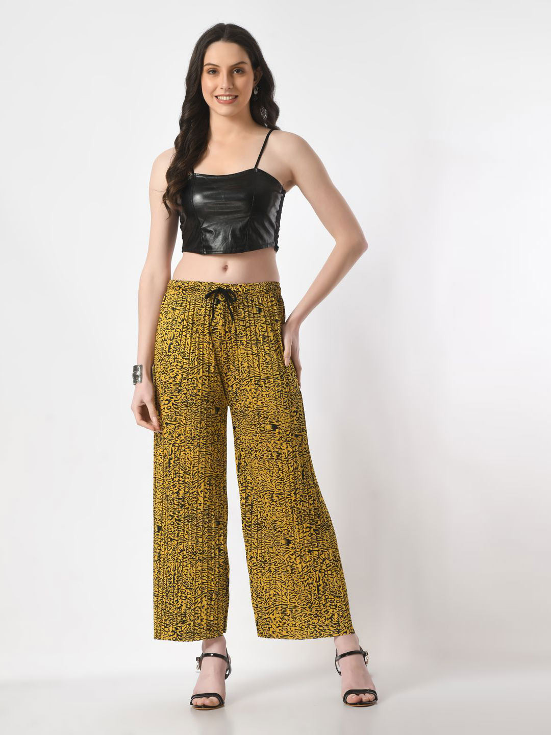 Brainbees Women Animal Printed Regular Straight Palazzos