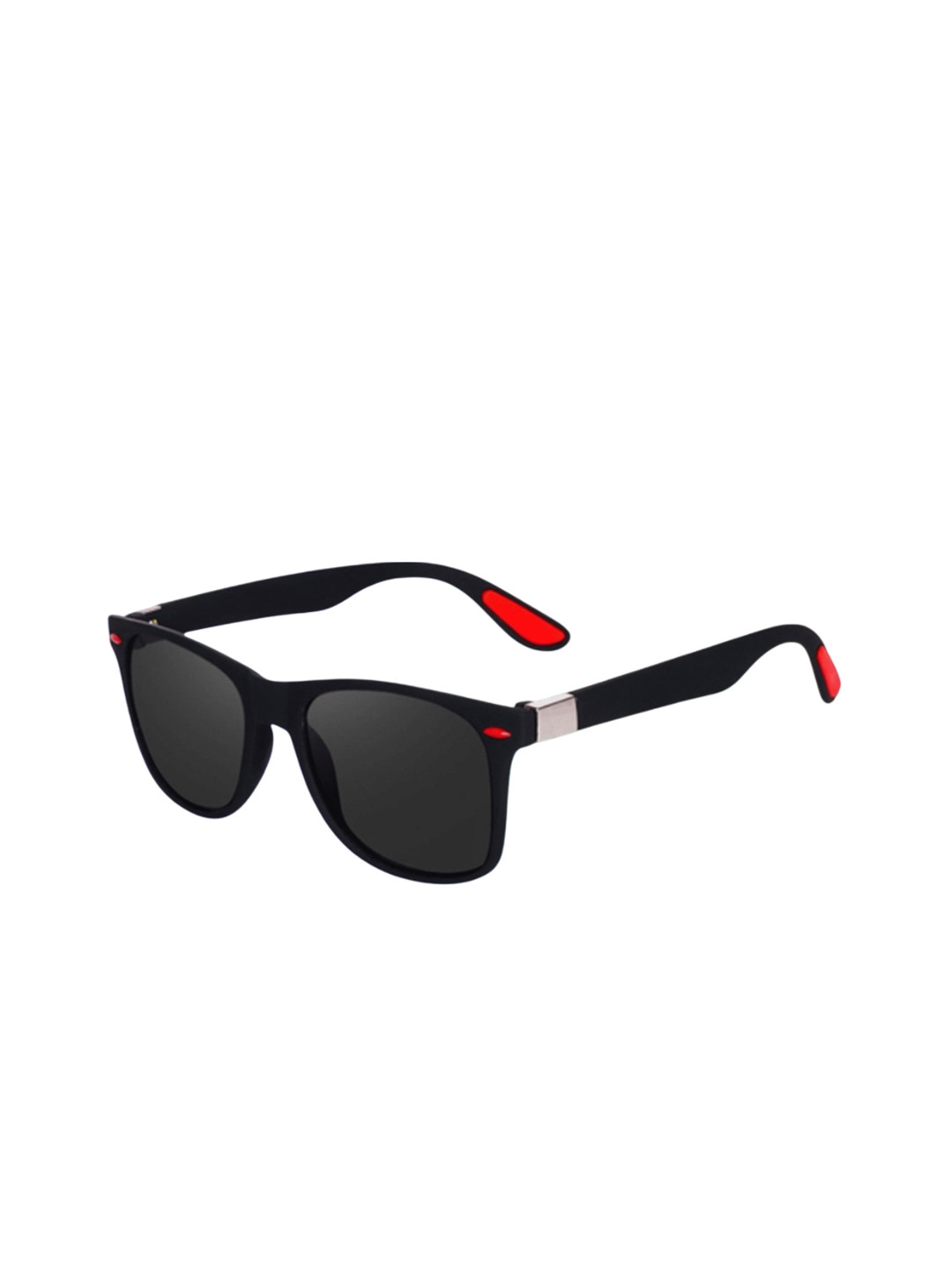 SPADEACES Kids Polarised and UV Protected Lens Square Sunglasses REDTIP BLACK WAYFARAR-096