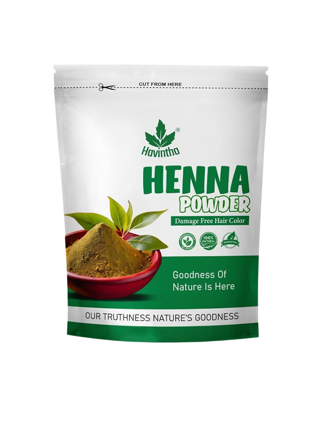 Havintha Natural Henna Powder- 200 g- Brown