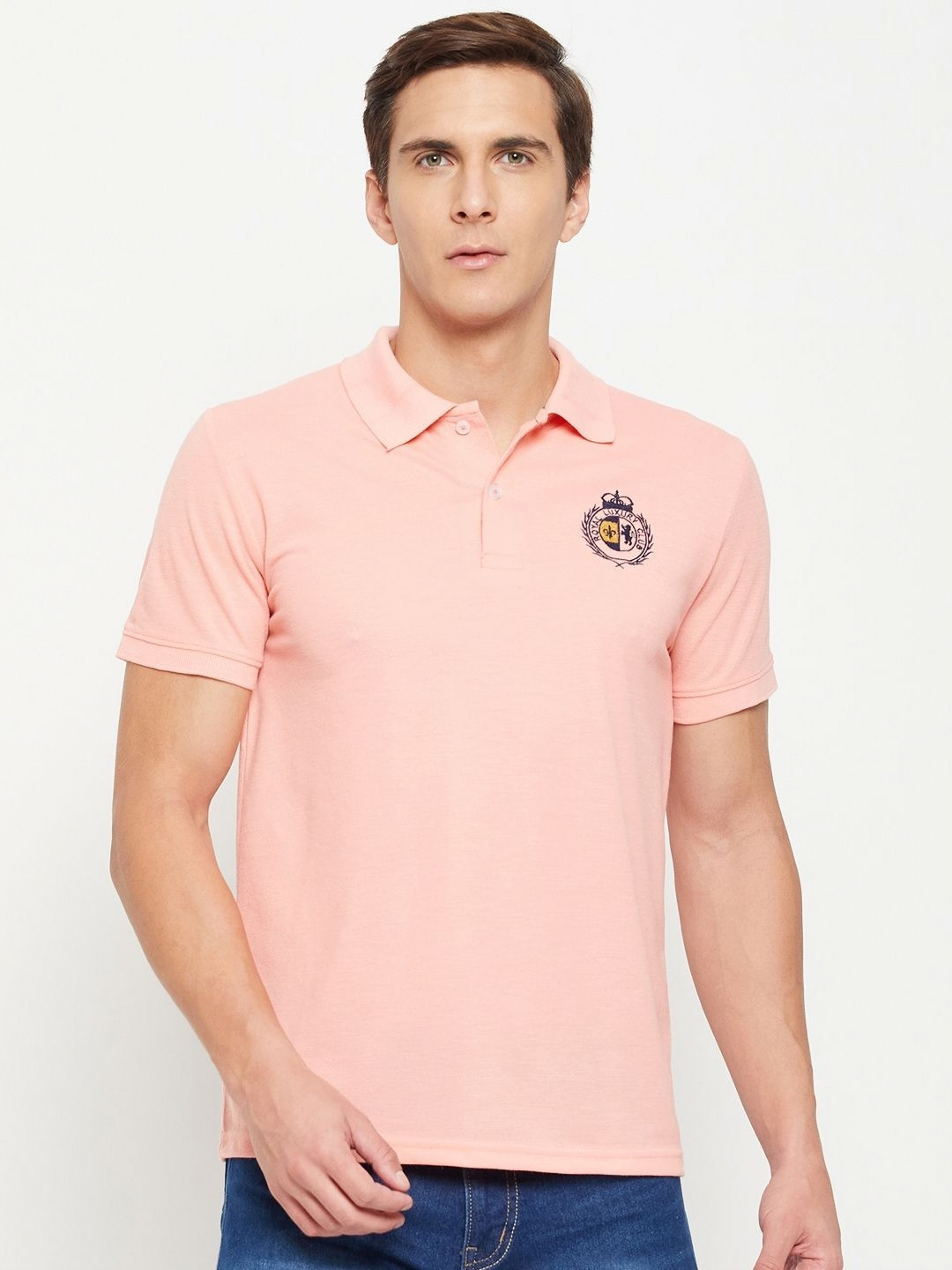 MOUNTAIN COLOURS Graphic Printed Polo Collar T-shirt