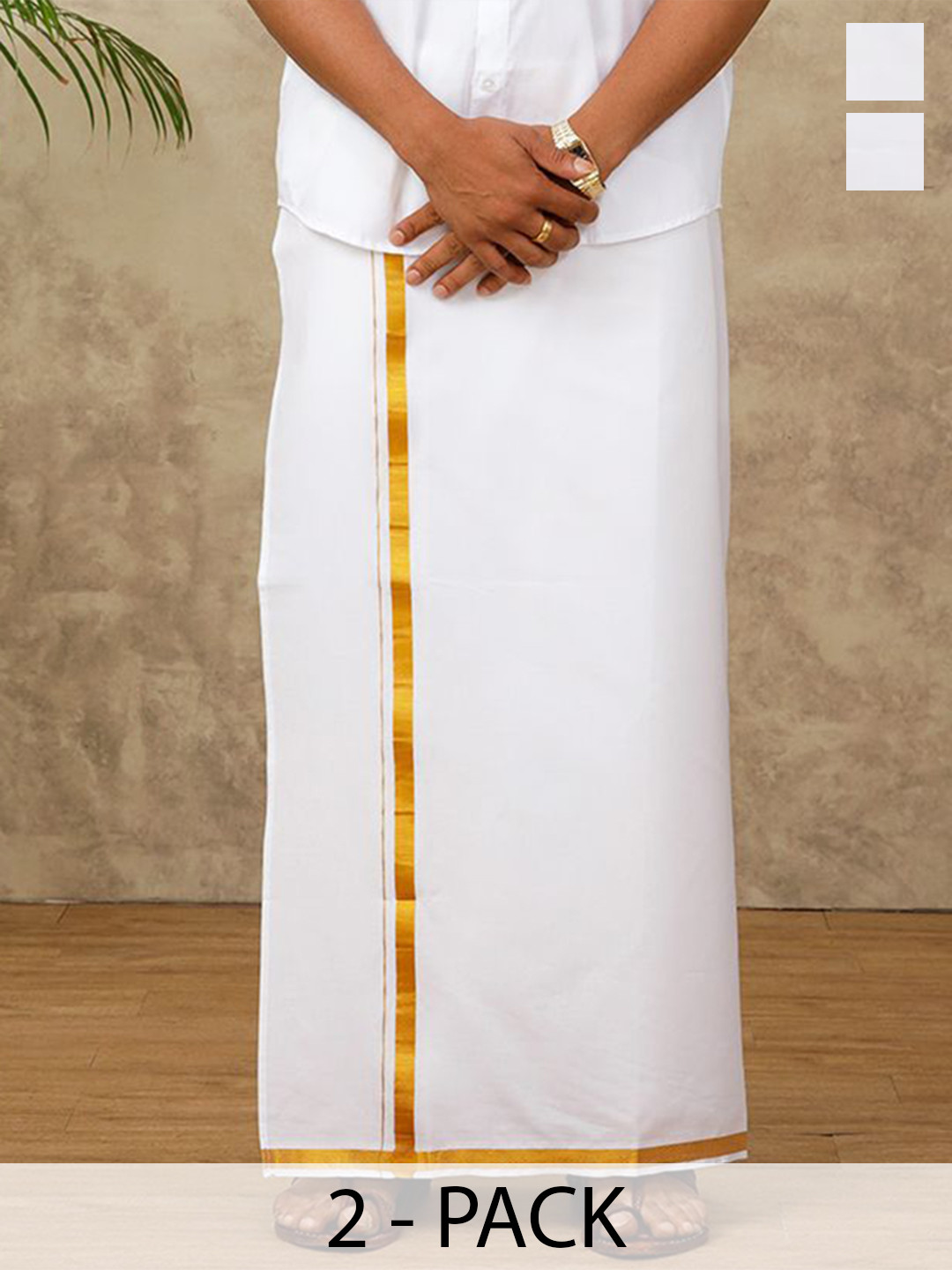 Ramraj Men Cotton Dhoti With Adjustable Pocket Dhoti With Zipper