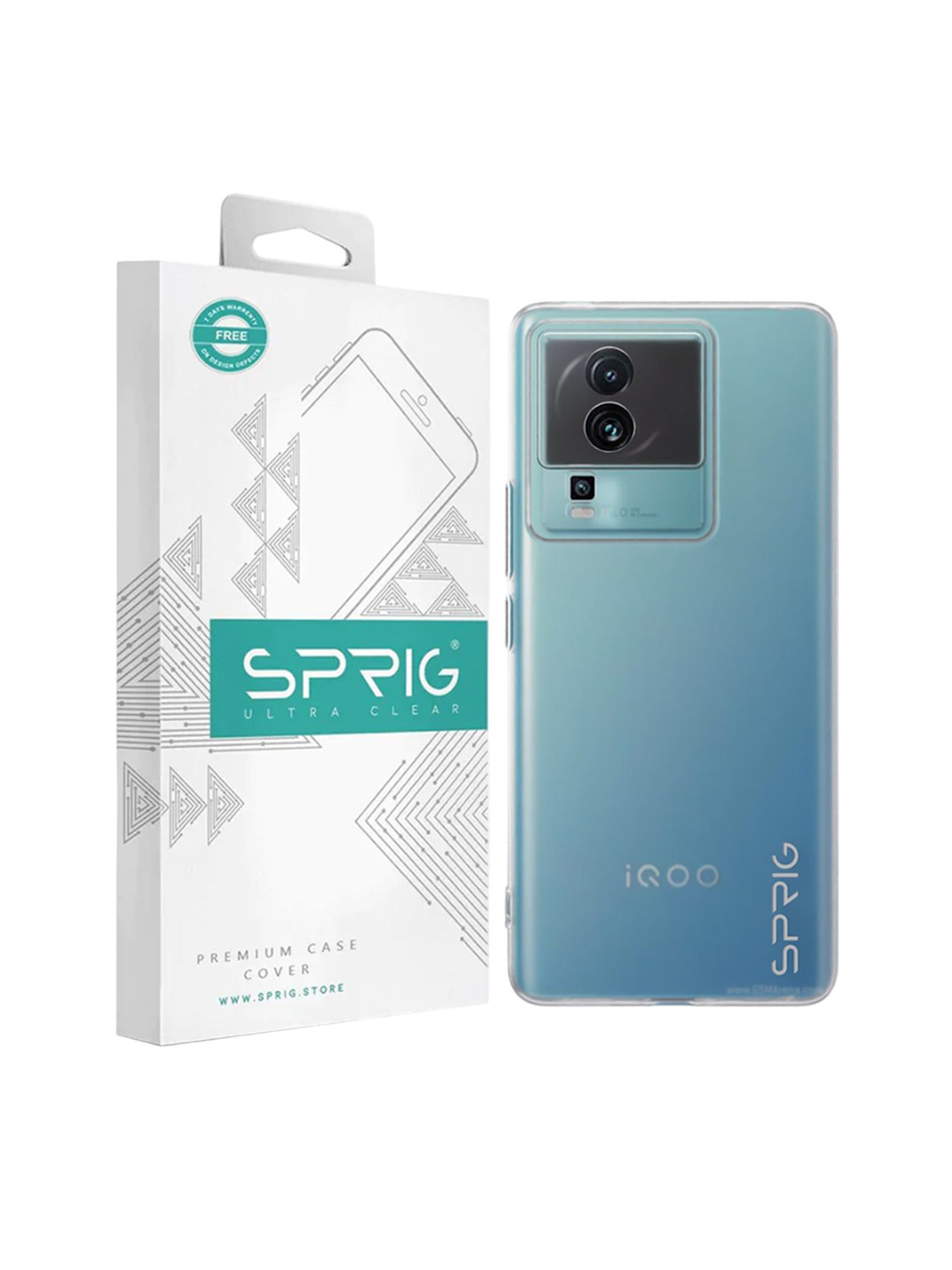 SPRIG IQOO NEO 7 5G Transparent UV Grade Back Cover