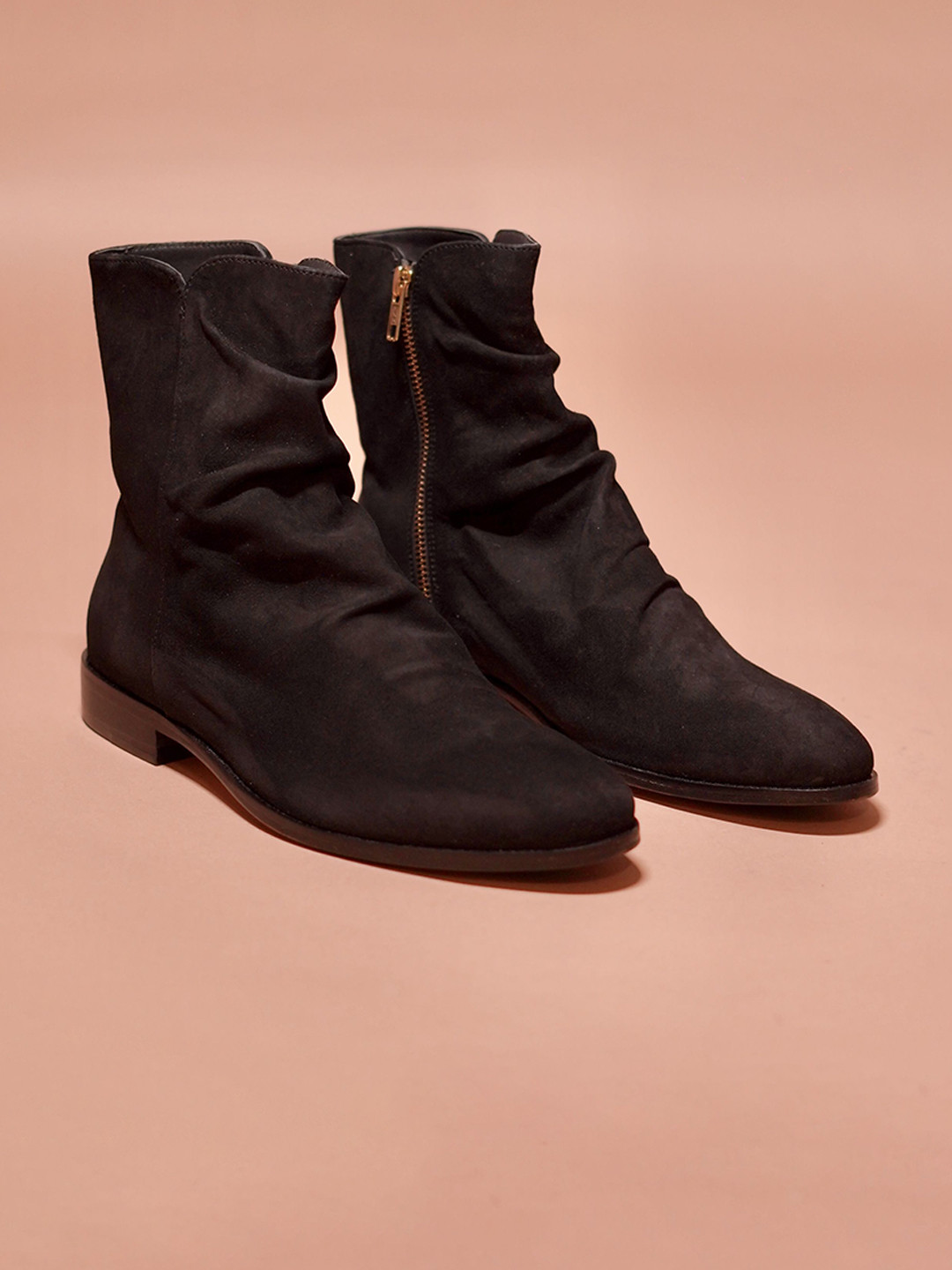 dmodot Sprazzo Nero Men Leather Zipper Boots