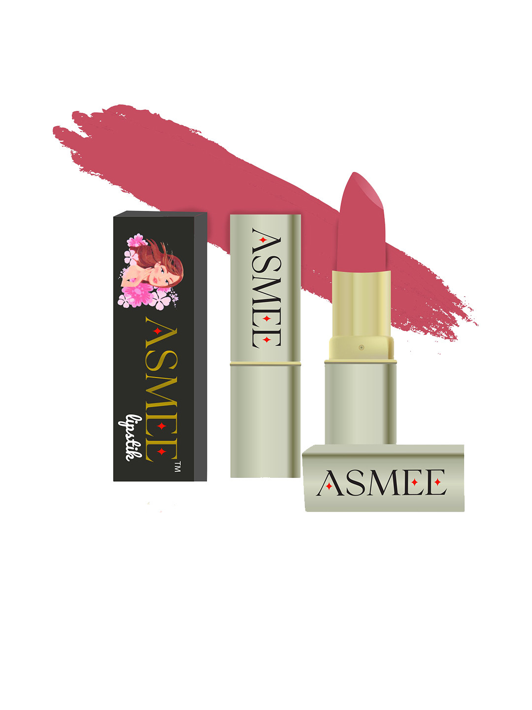 ASMEE Long Lasting & Non Transfer Matte Lipstick - Daisy Pink DI-0210