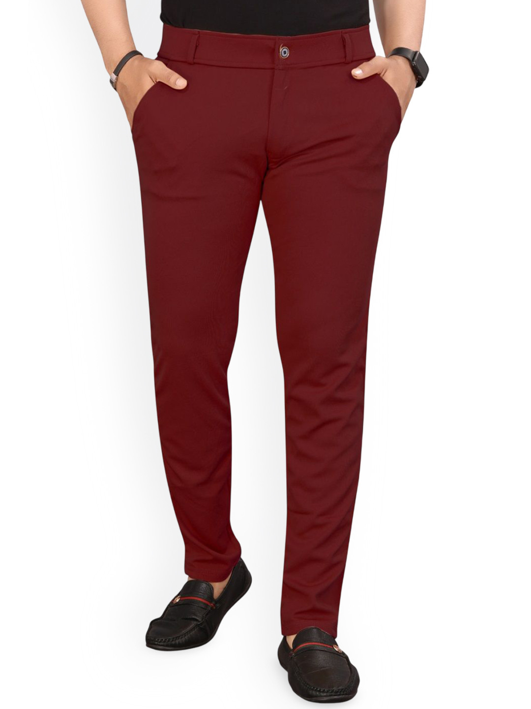 BHAVESHBHAI Men Comfort Regular Fit Trousers