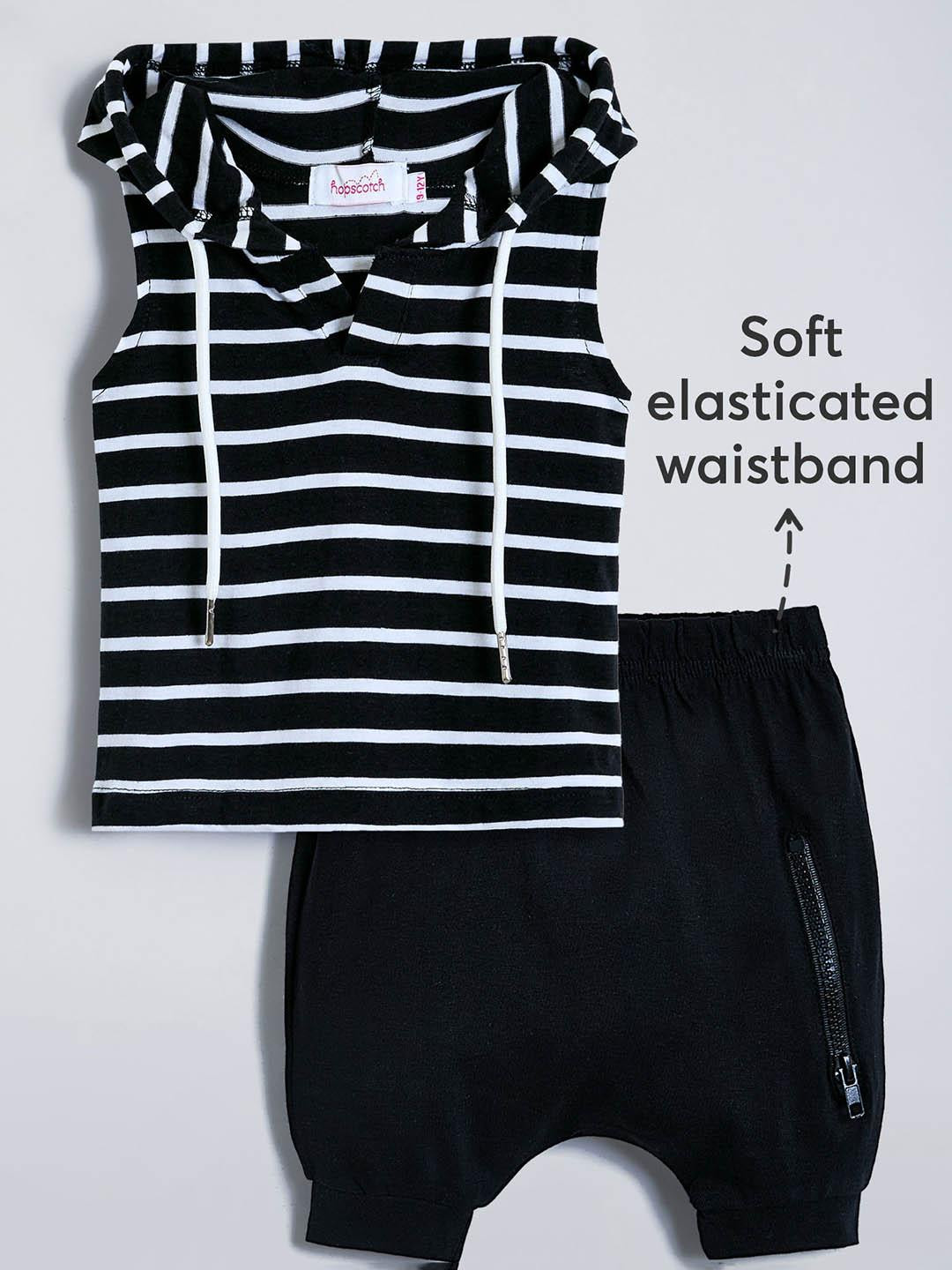 2-Pc Striped T-shirt & Shorts