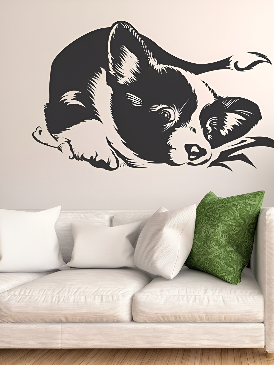 LANSTICK Black Big Dog Wallsticker