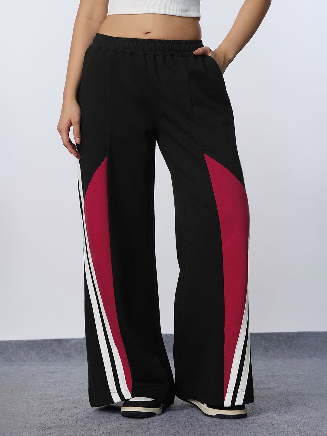 The Souled Store Women Colour Blocked Track Pants