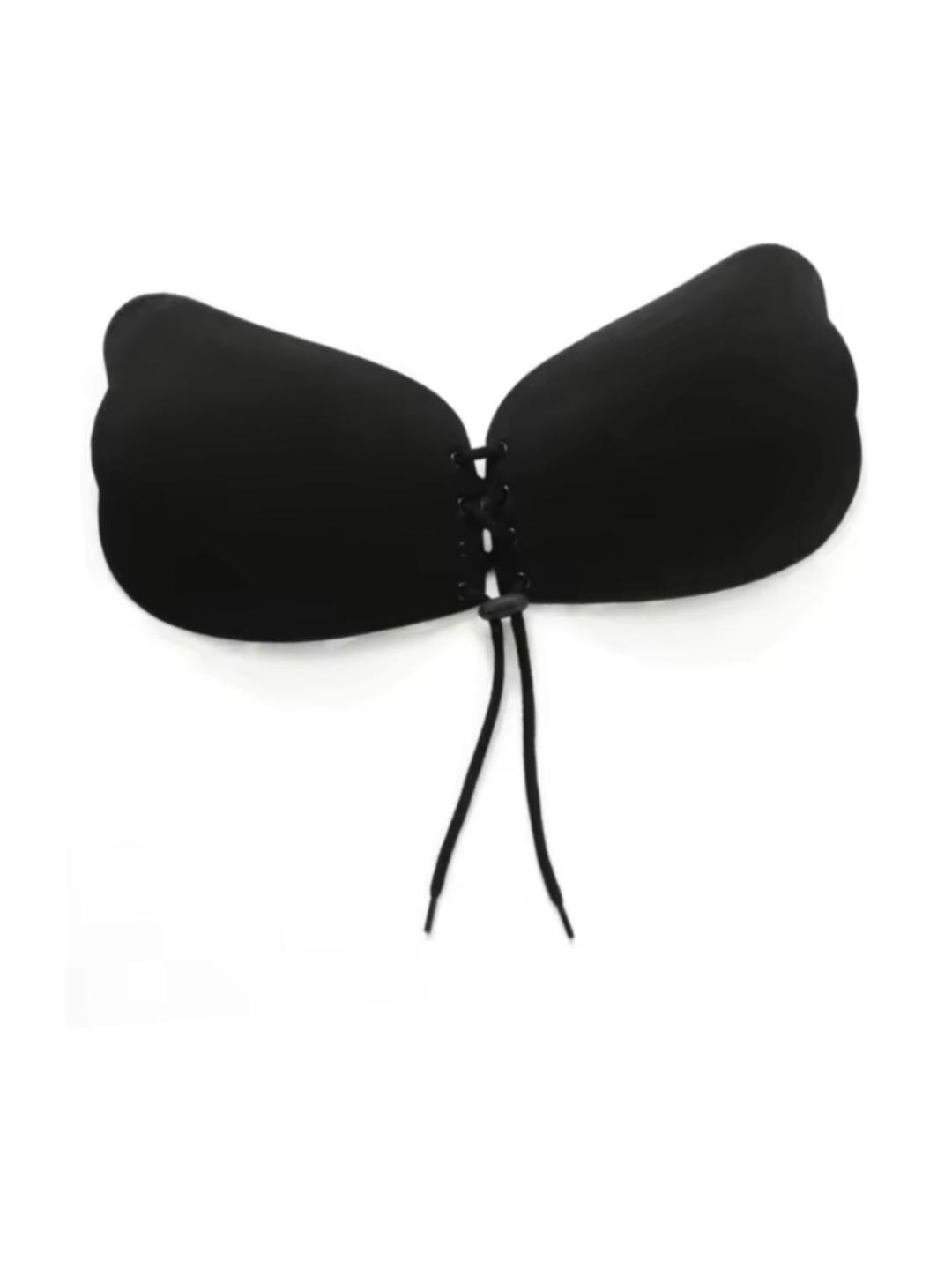 Kilvis Women Black Adhesive Silicone Lightly Padded Bra