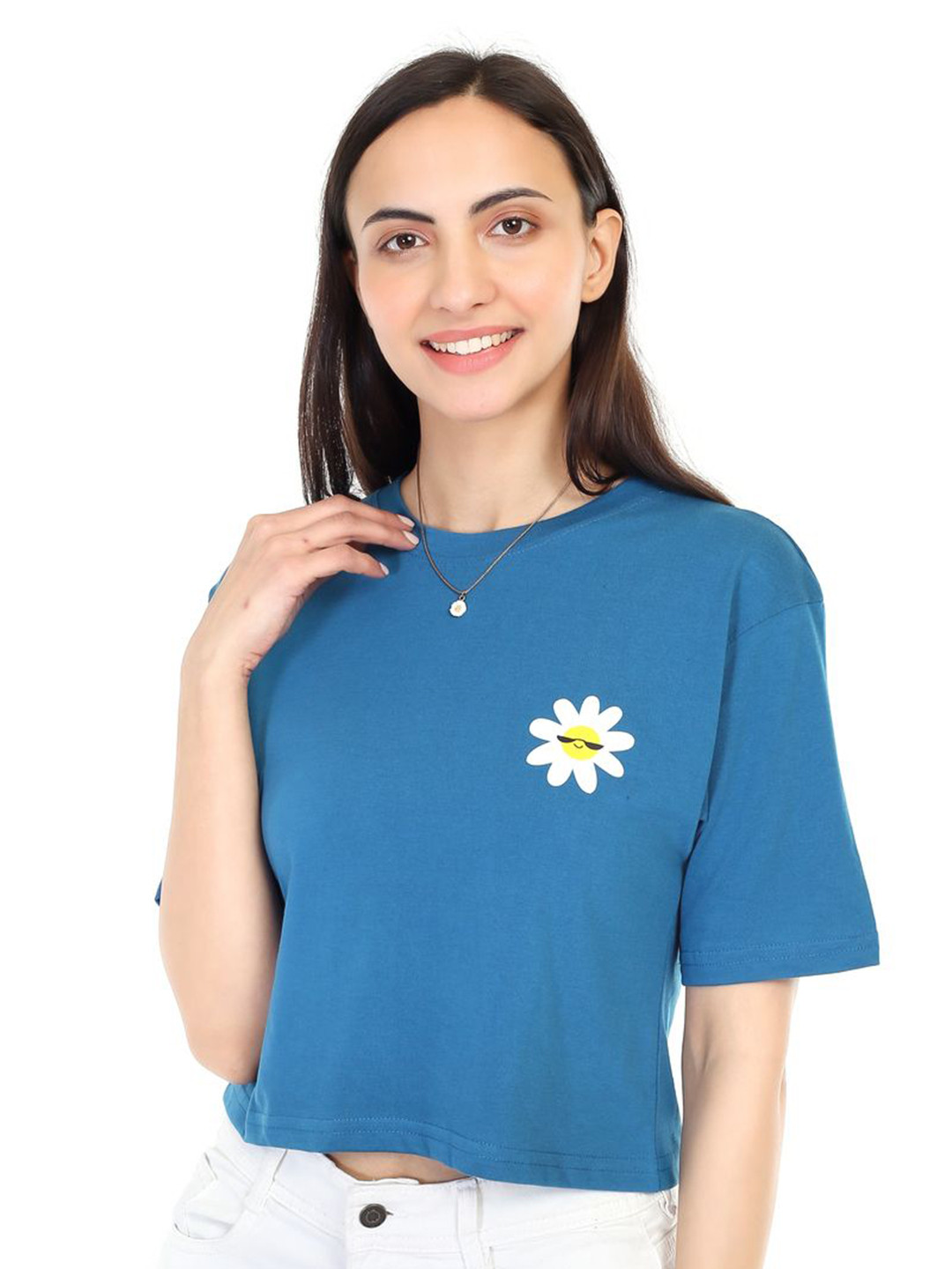 Kamedge Women Printed Crop Top