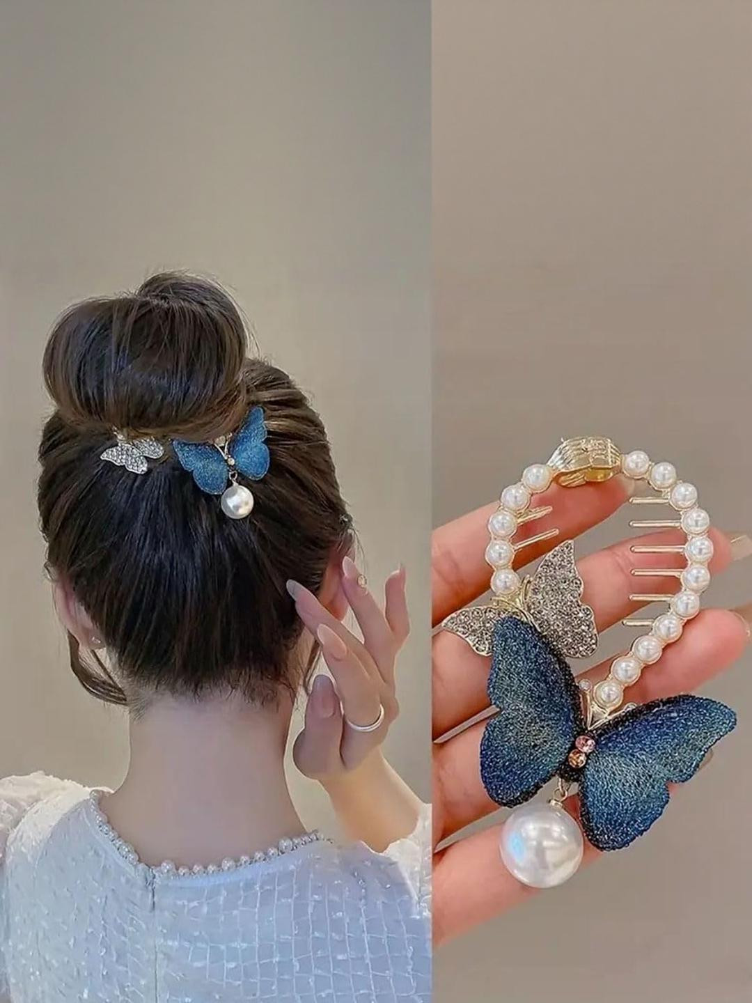 Medbuddy Korean Beaded Hair Bun Clip
