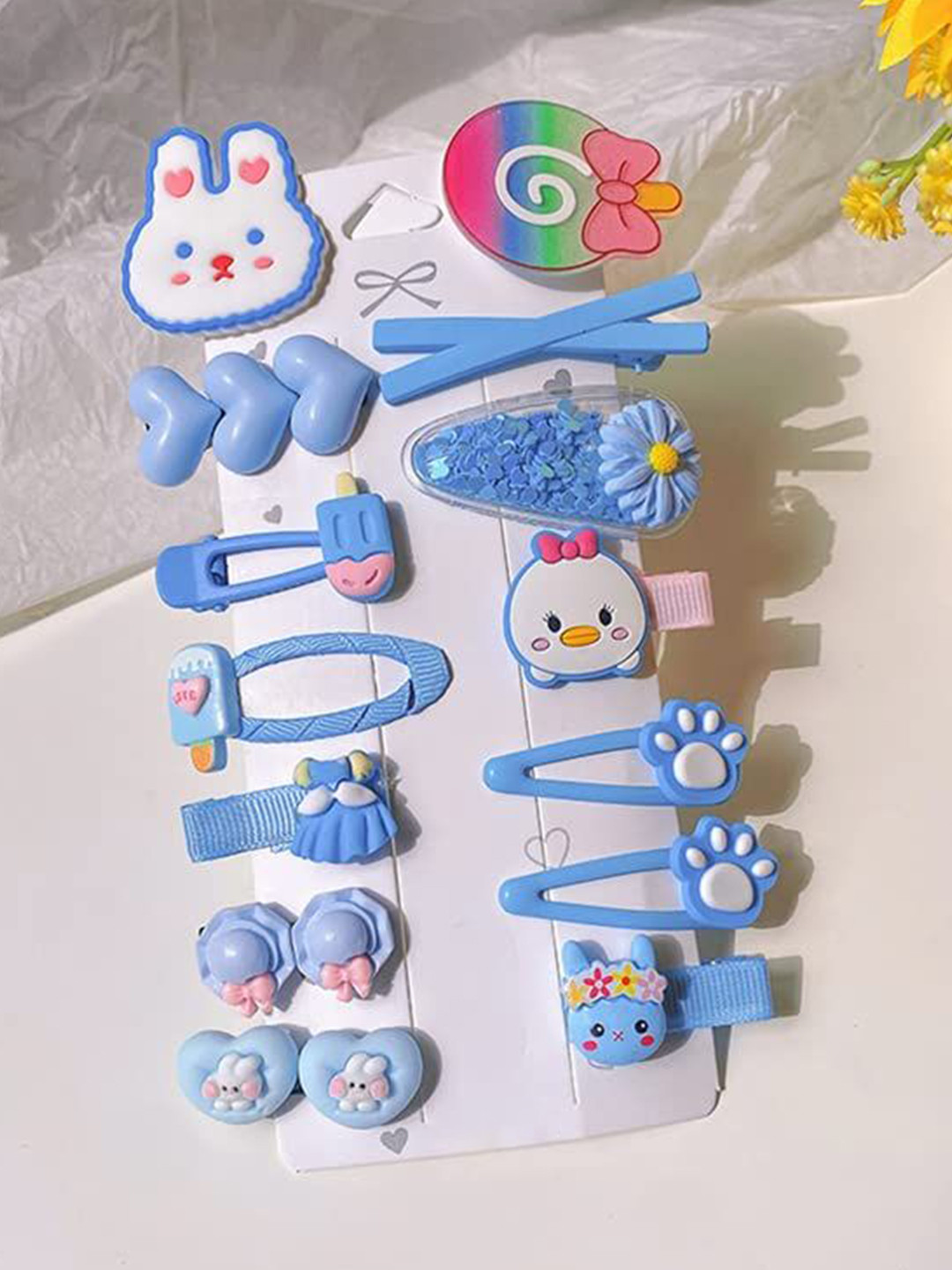 SAMYAK Girls Set Of 14 Tic Tac Hair Clip