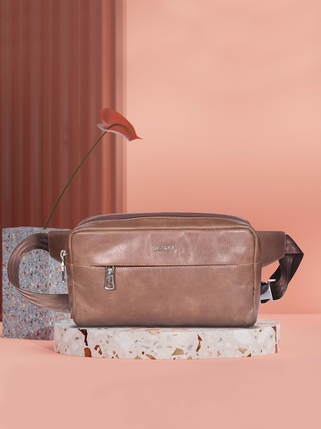 Sassora Unisex Genuine Leather Daily Waist Pouch