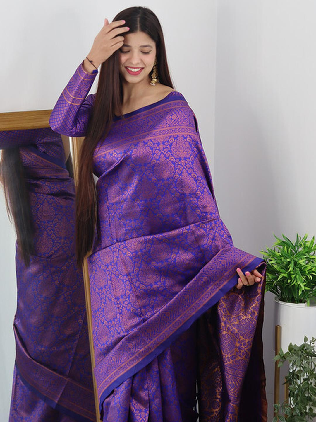 KSALIYA Purple   Sarees