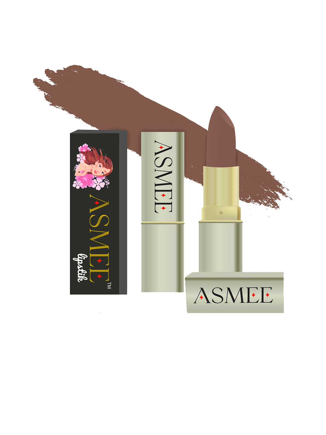 ASMEE Long Lasting & Non Transfer Matte Lipstick 4.2g - Espresso DI-0203