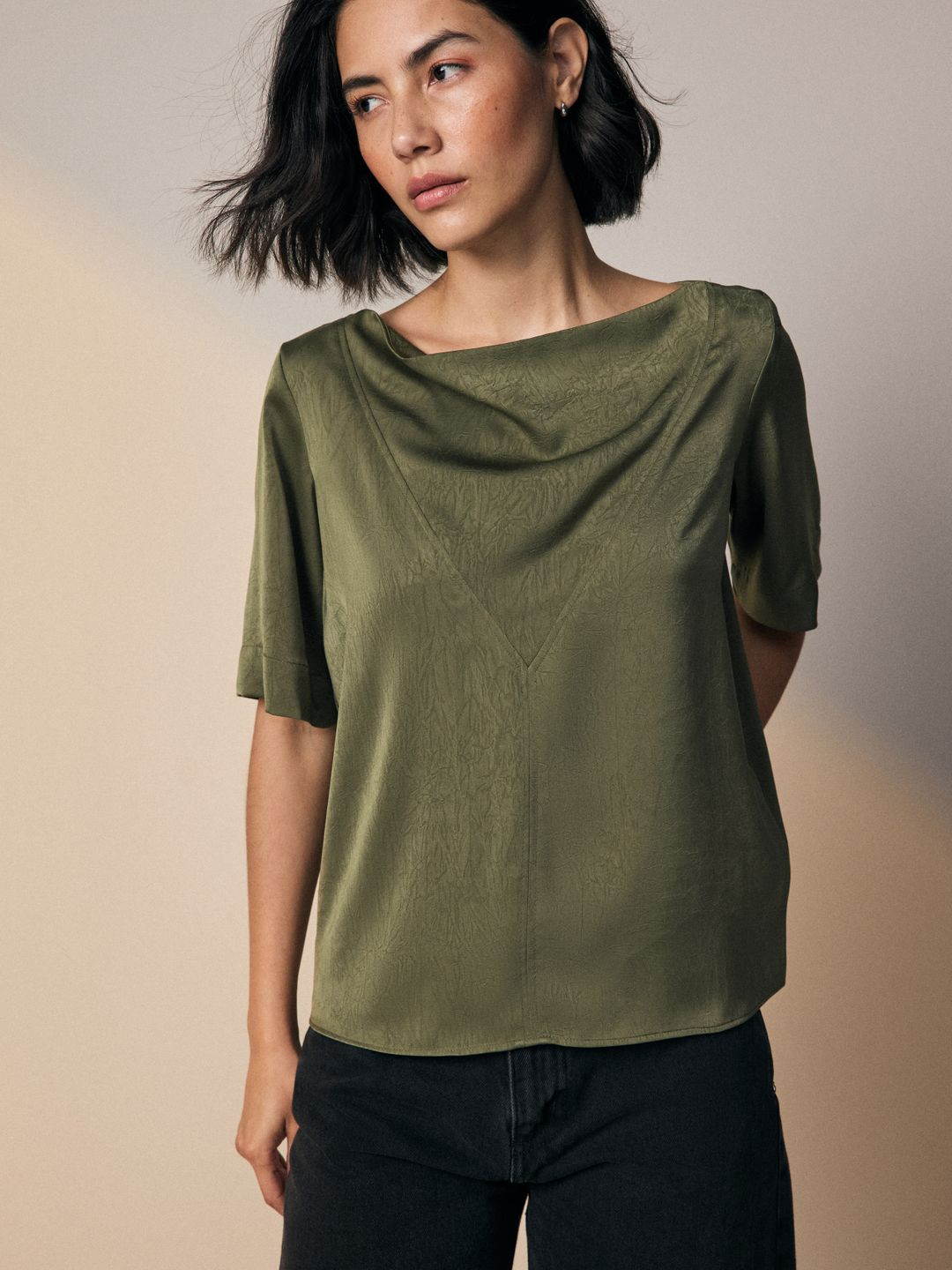 NEXT Self Design Cowl Neck Top