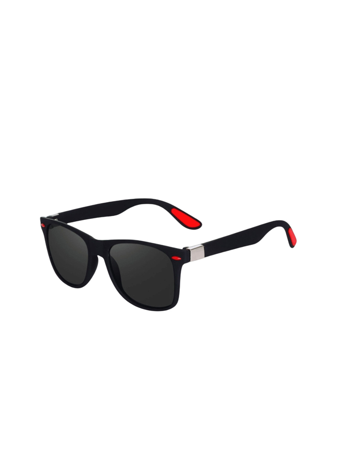 SPADEACES Unisex Polarised and UV Protected Wayfarer Sunglasses REDTIP BLACK WAYFARAR-123