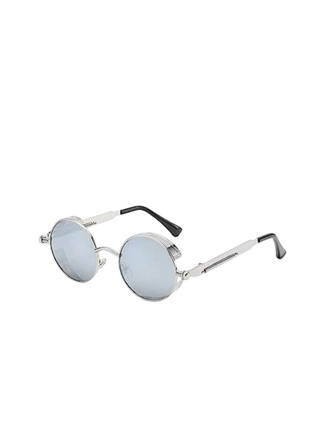 SPADEACES Kids Steel-Toned Round Sunglasses with STEAMPUNK ROUND SILVER SILVER