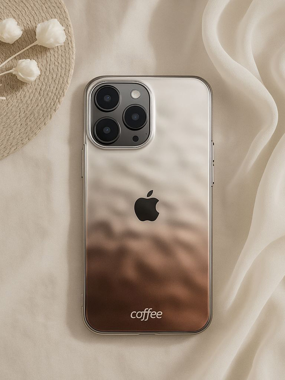 CASE CREATION Women iPhone 13 Abstract Impact Resistant Luxury Coffee Ombre Back Case