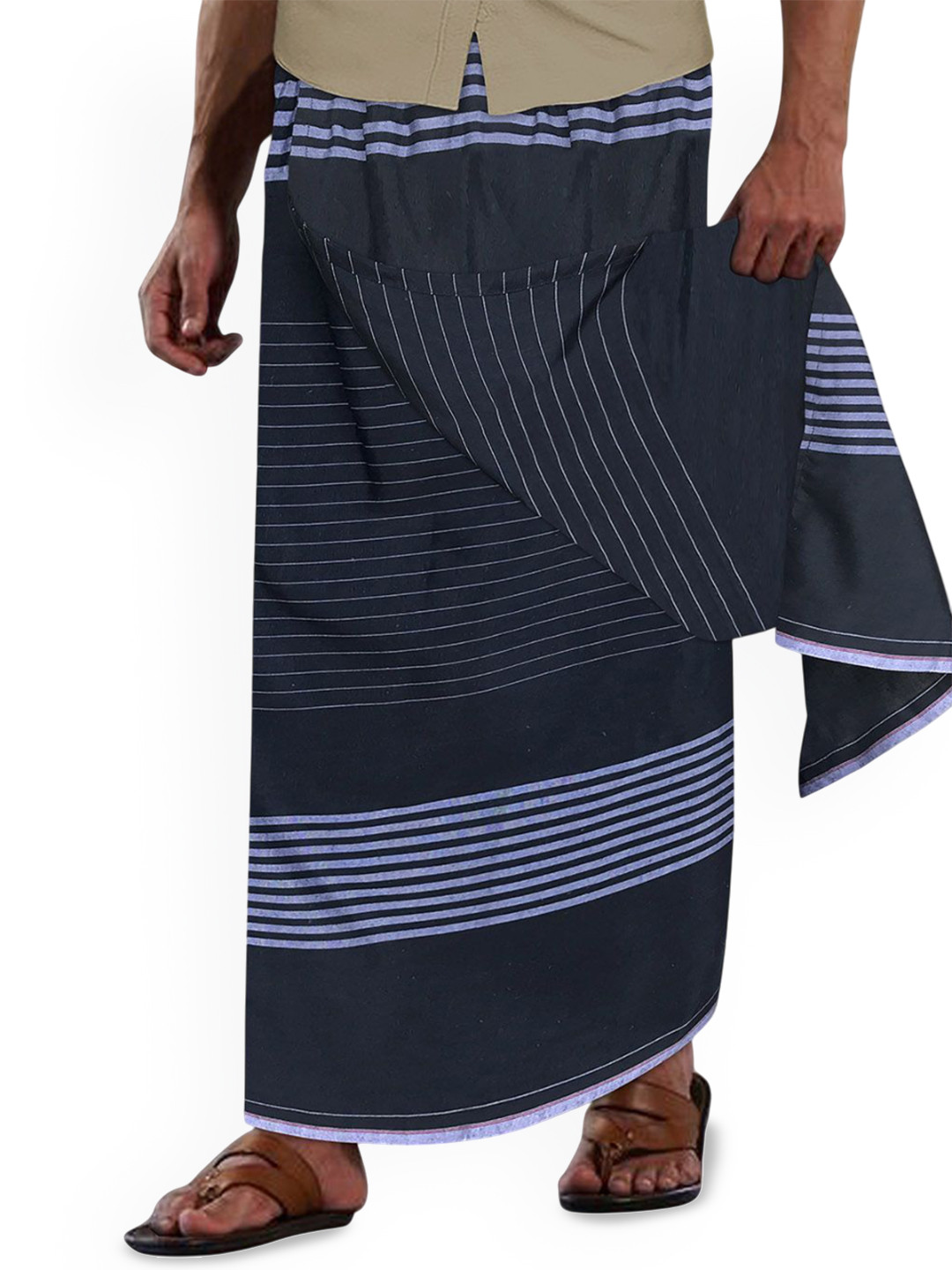 OASIS Men Striped Cotton Lungi