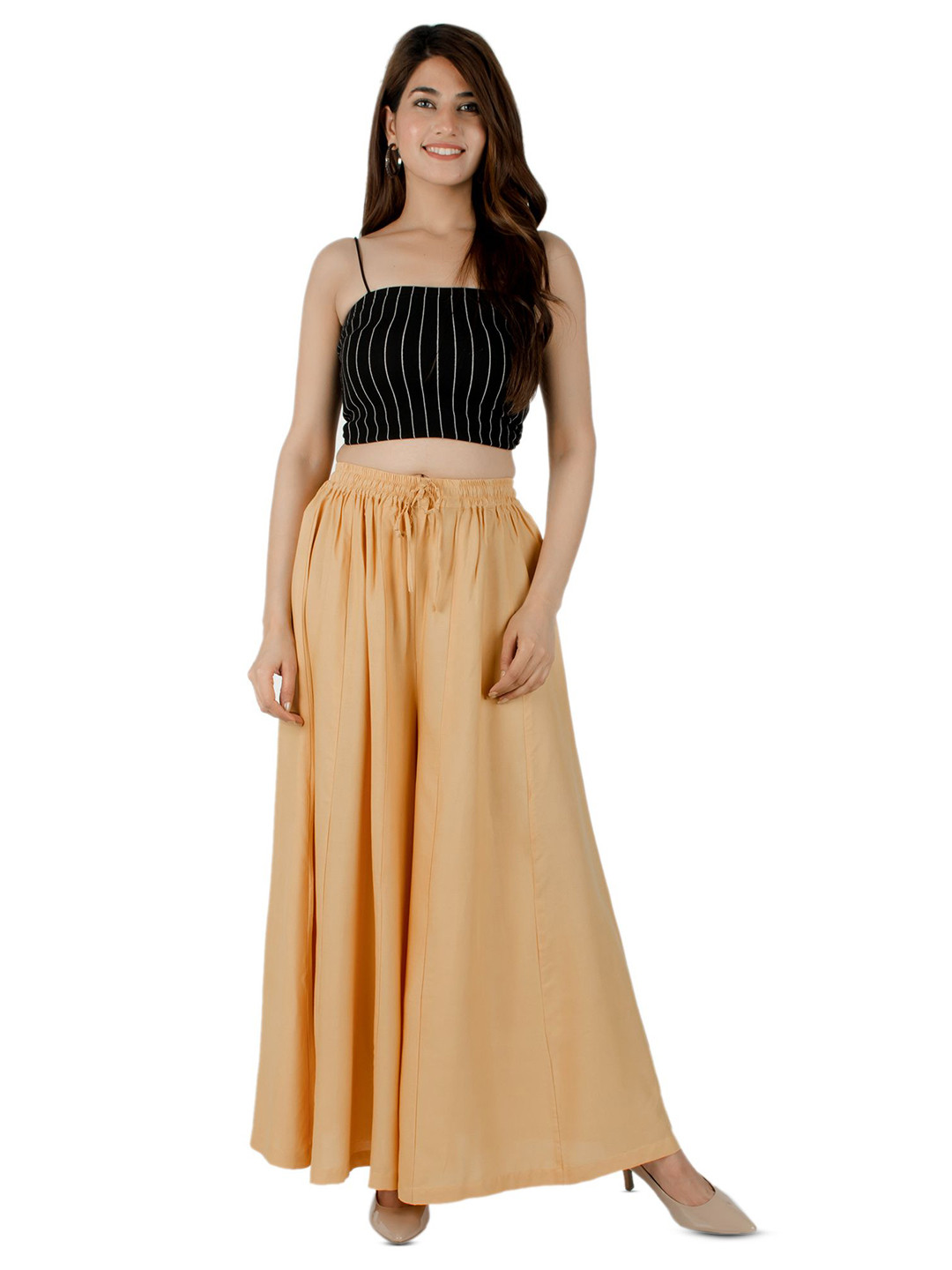 AARMAD Women Flared Skirt Type Palazzos