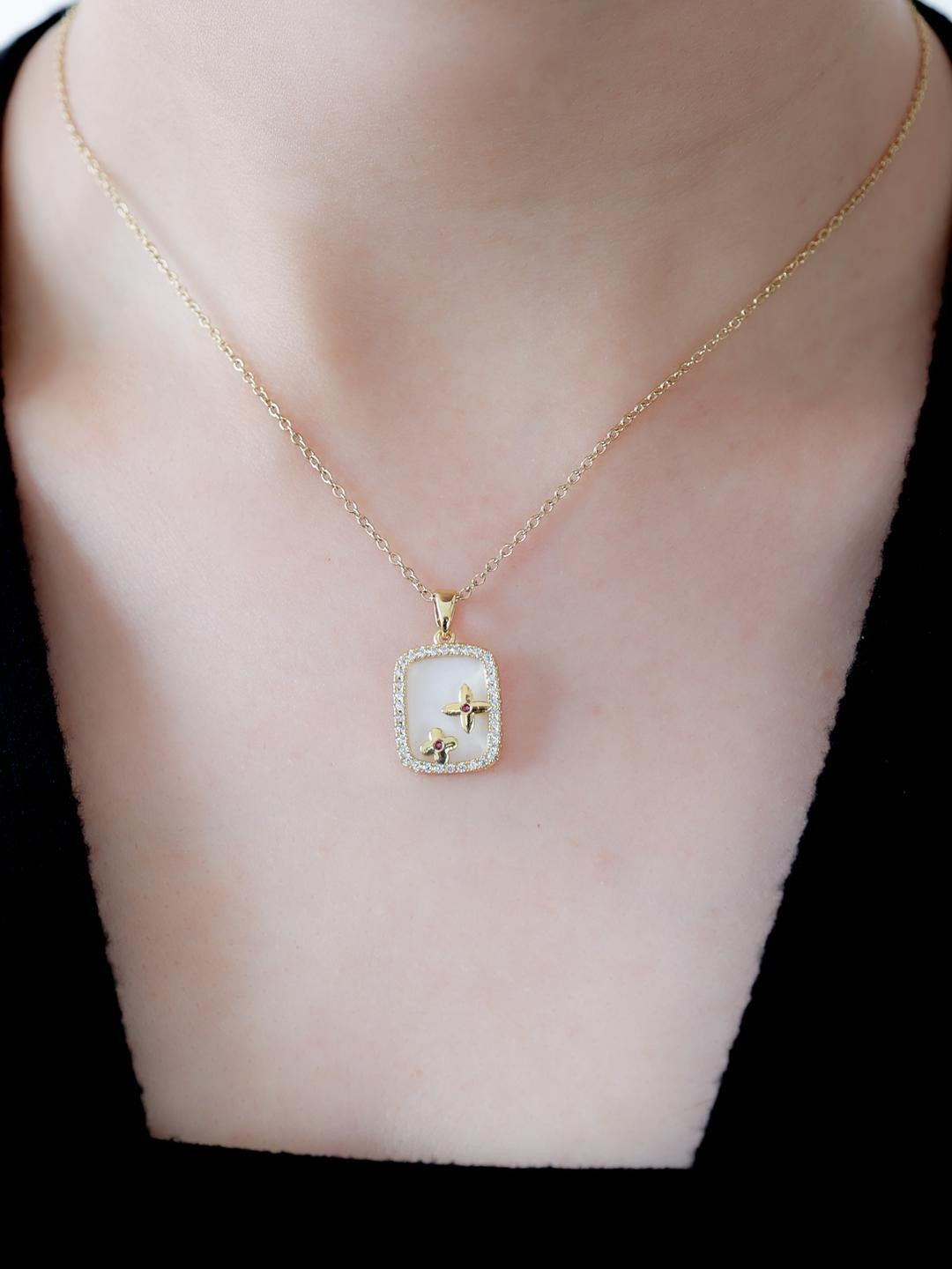 LOLO LePA 18k Gold Plated Stainless Steel Charlotte Necklace