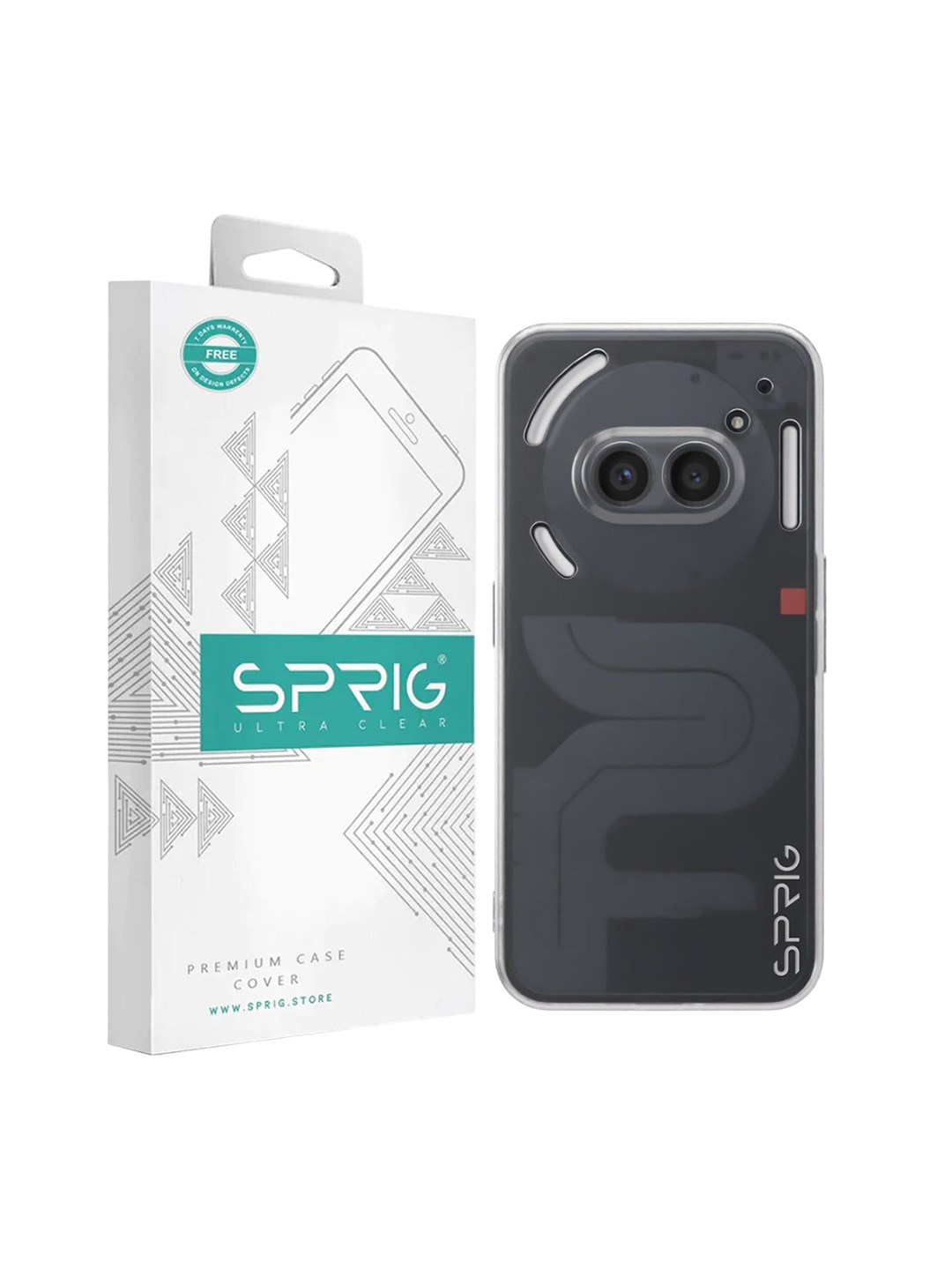 SPRIG Nothing Phone 2A Transparent UV Grade Back Cover