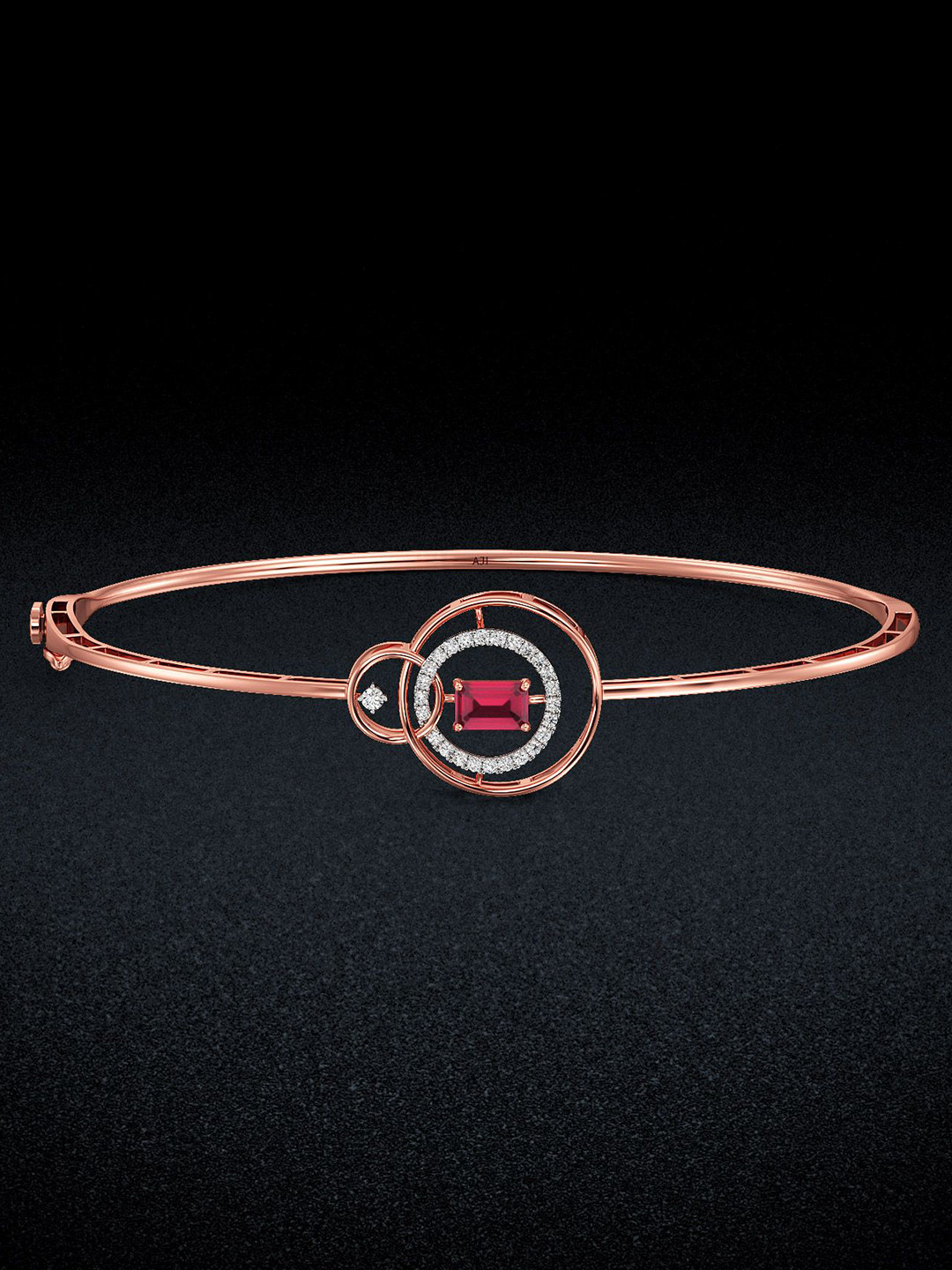 Joyalukkas 18KT Rose Gold Glistenize Inspired Diamond Studded Bracelet-  4.58 g