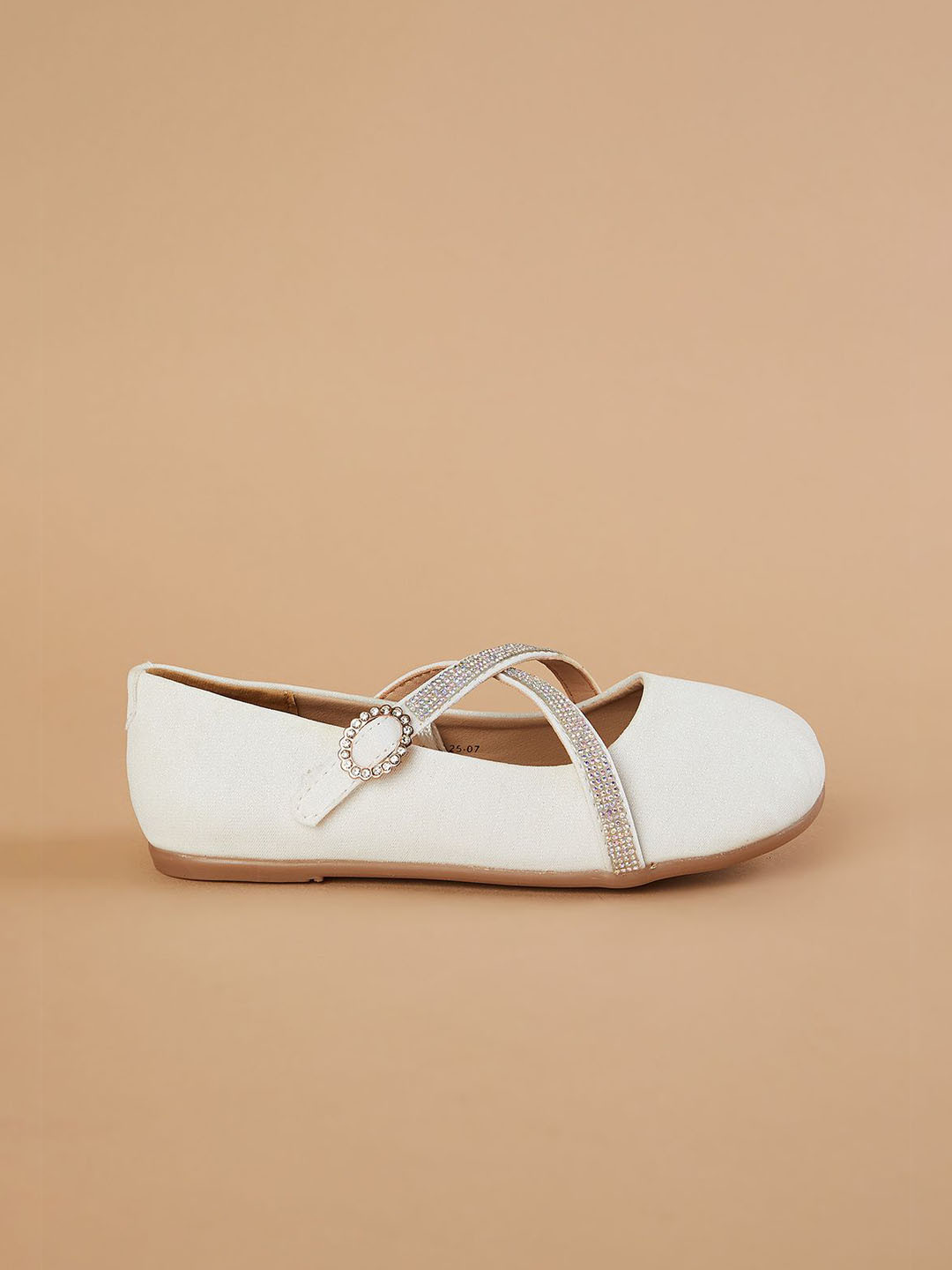 Fame Forever by Lifestyle Girls PU Embellished Mary Janes With Crisscross Straps