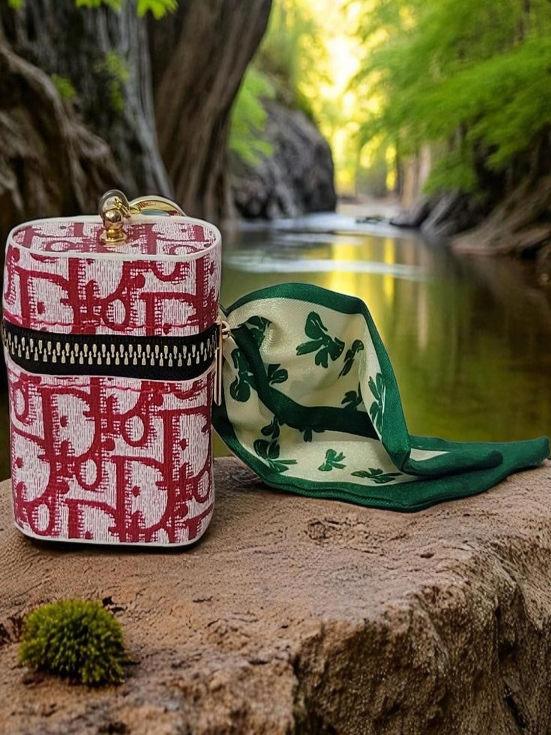 ADOREAL Printed Mini Purse Keychain And Keyring