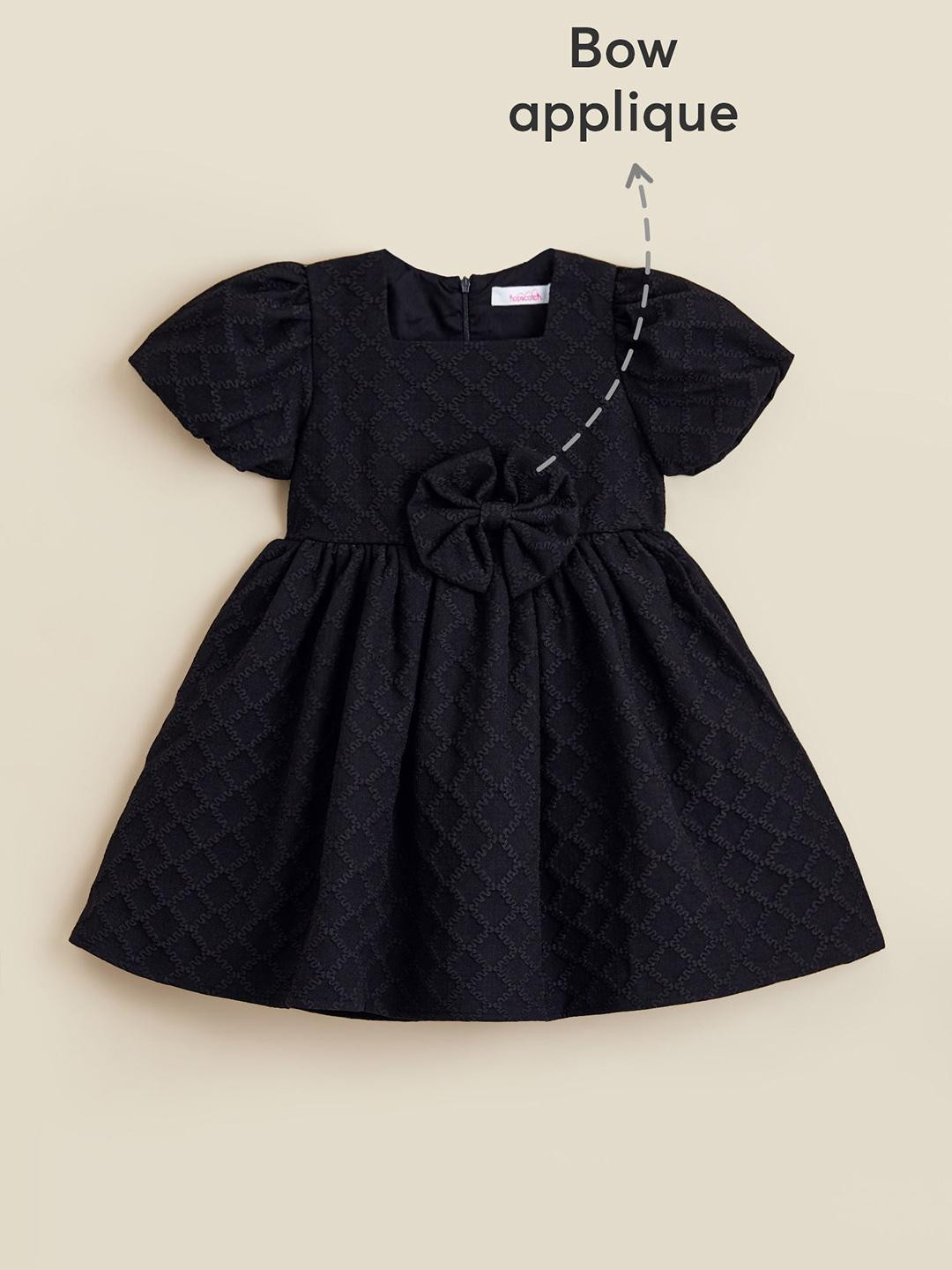 Midnight Sparkle Bow Party Dress