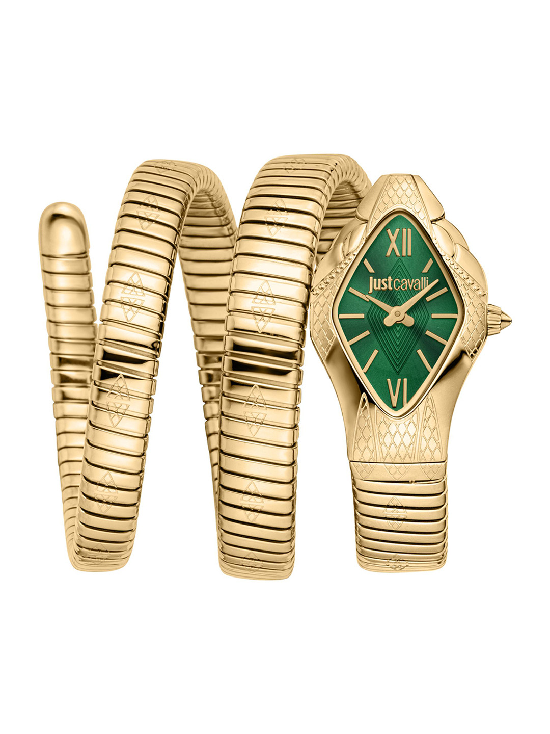 Just Cavalli Women Textured Dial & Stainless Steel Straps Analogue Watch JC1L307M0035