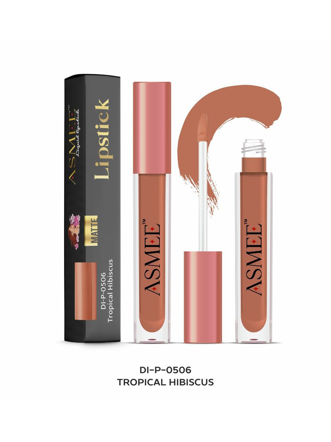 ASMEE Matte Liquid Lipstick With Vitamin E - 4 ml - Tropical Hibiscus DI-P-0506