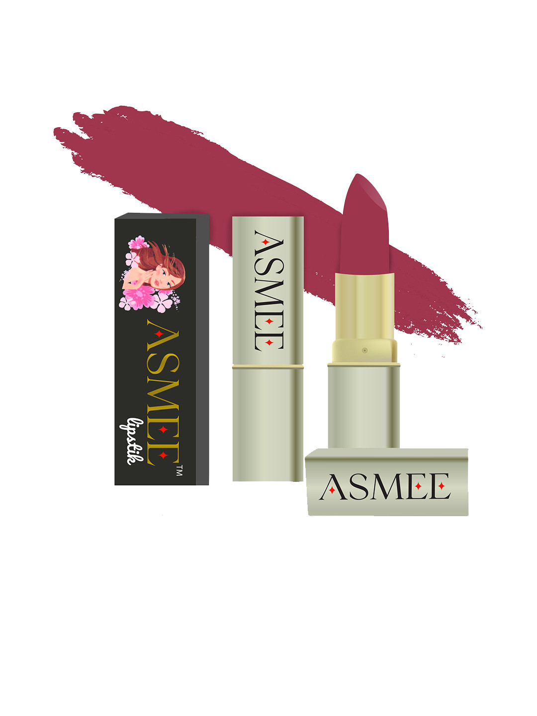 ASMEE Long Lasting & Non Transfer Matte Lipstick - French Rose DI-0204