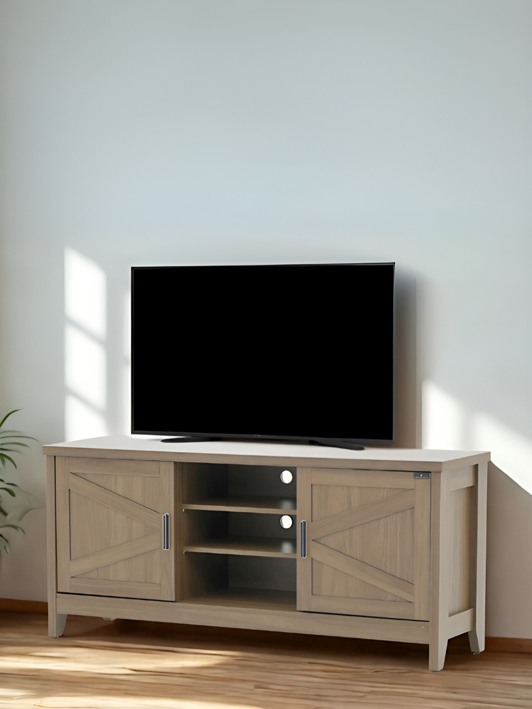 Royaloak Brown New York American Wooden TV Entertainment Unit