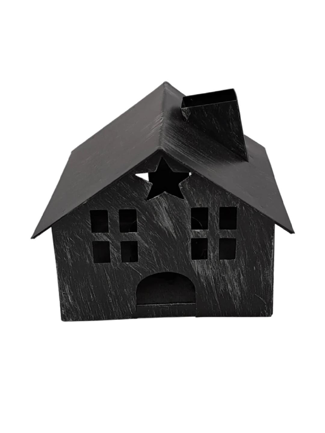 SHAURYA DESIGNS Black Iron Table Lantern Showpiece