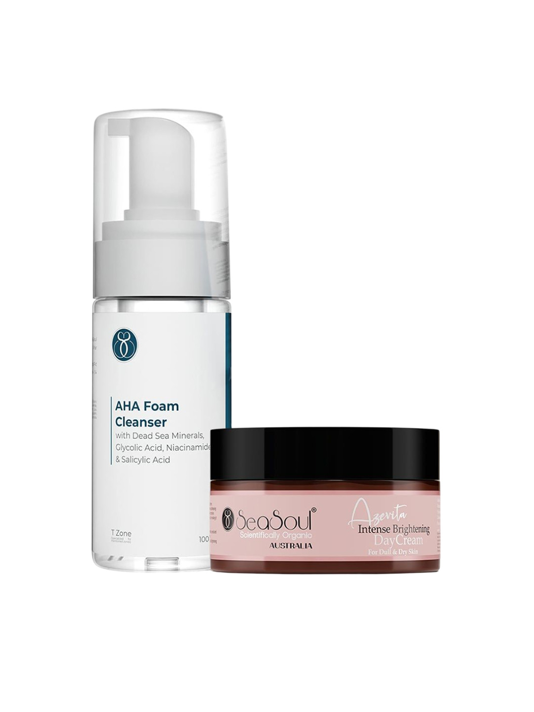 Seasoul Set Of 2 AHA Foam Cleanser & Azevita Day Cream - 100 ml Each