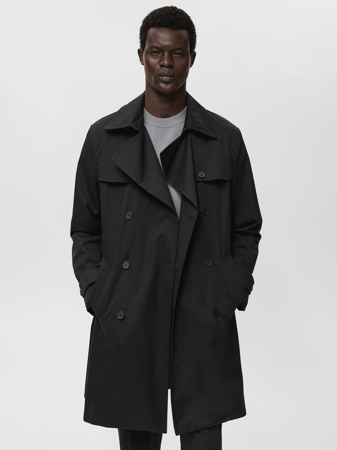MANGO Water-Repellent Belted Trench Coat