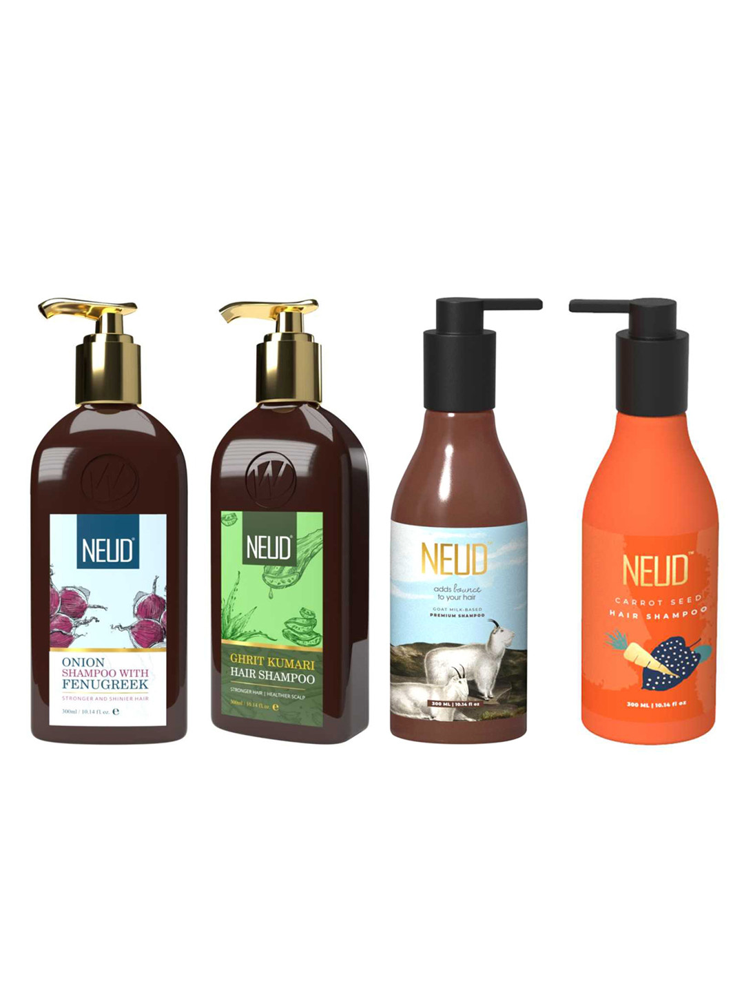 NEUD Set Of 4 Shampoo - 300ml Each
