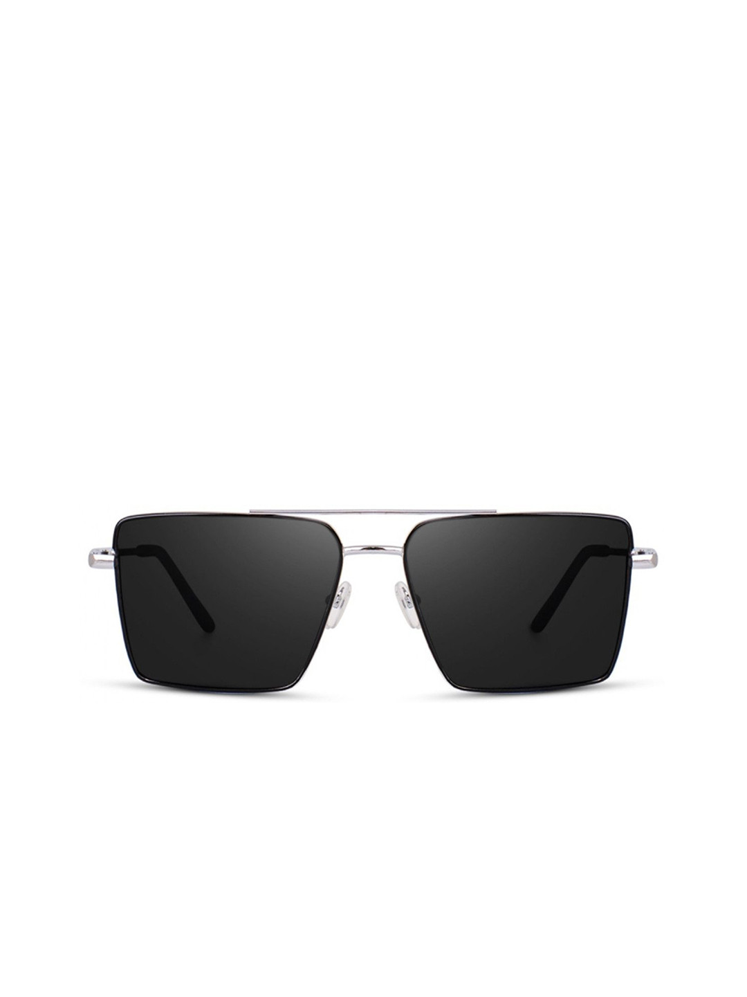 SPADEACES Unisex Square Sunglasses HQ SILVER BLACK SQUARE -97