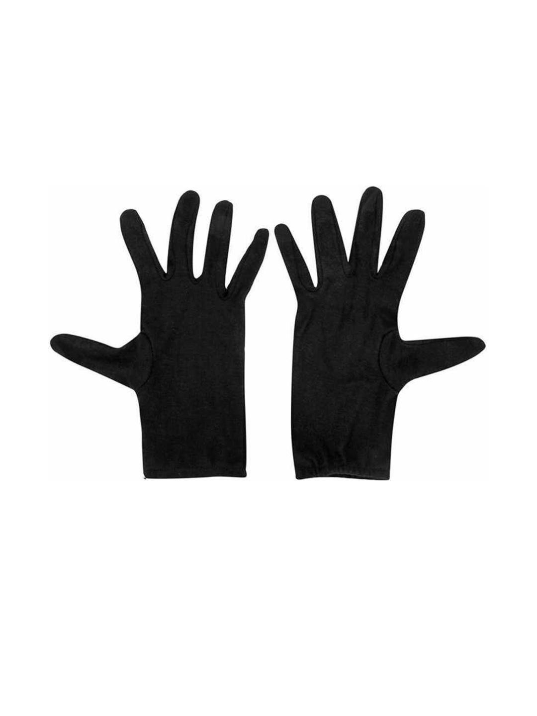 Navkar Crafts Unisex Black Half Hand Cotton Riding Gloves