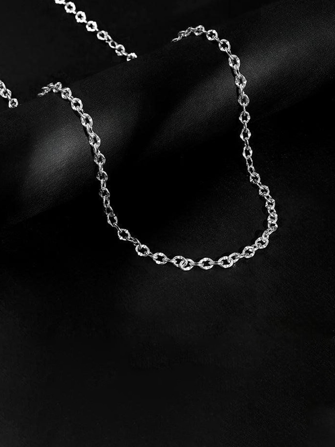 GIVA Men Silver Rhodium-Plated Chain