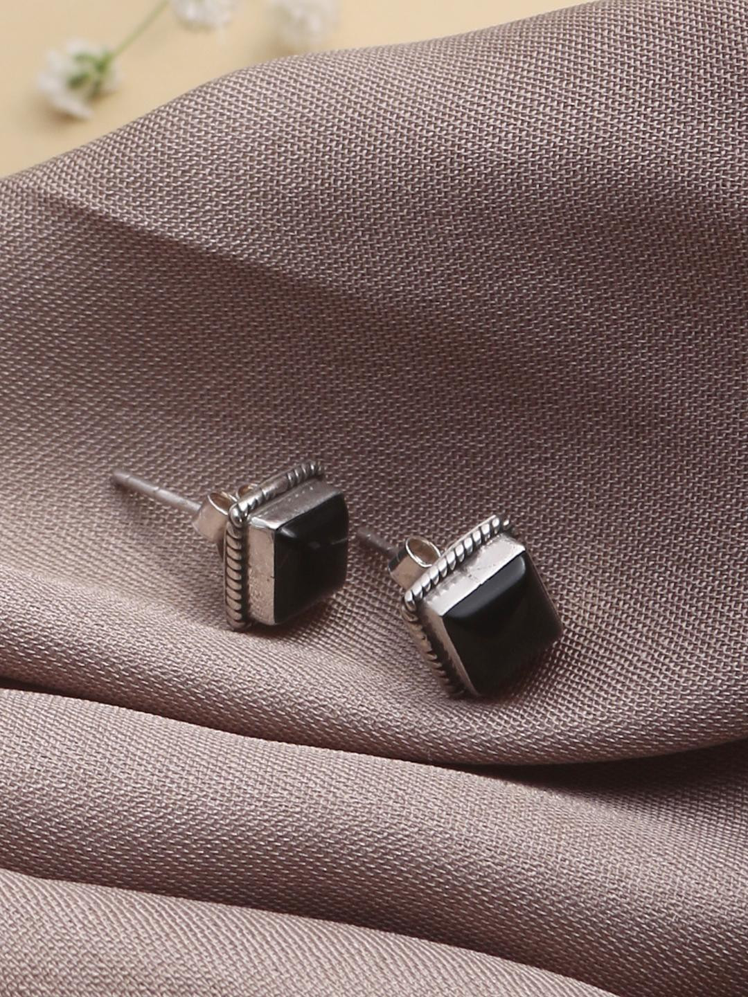 FUSIONARI NA Onyx Sterling Silver Earrings