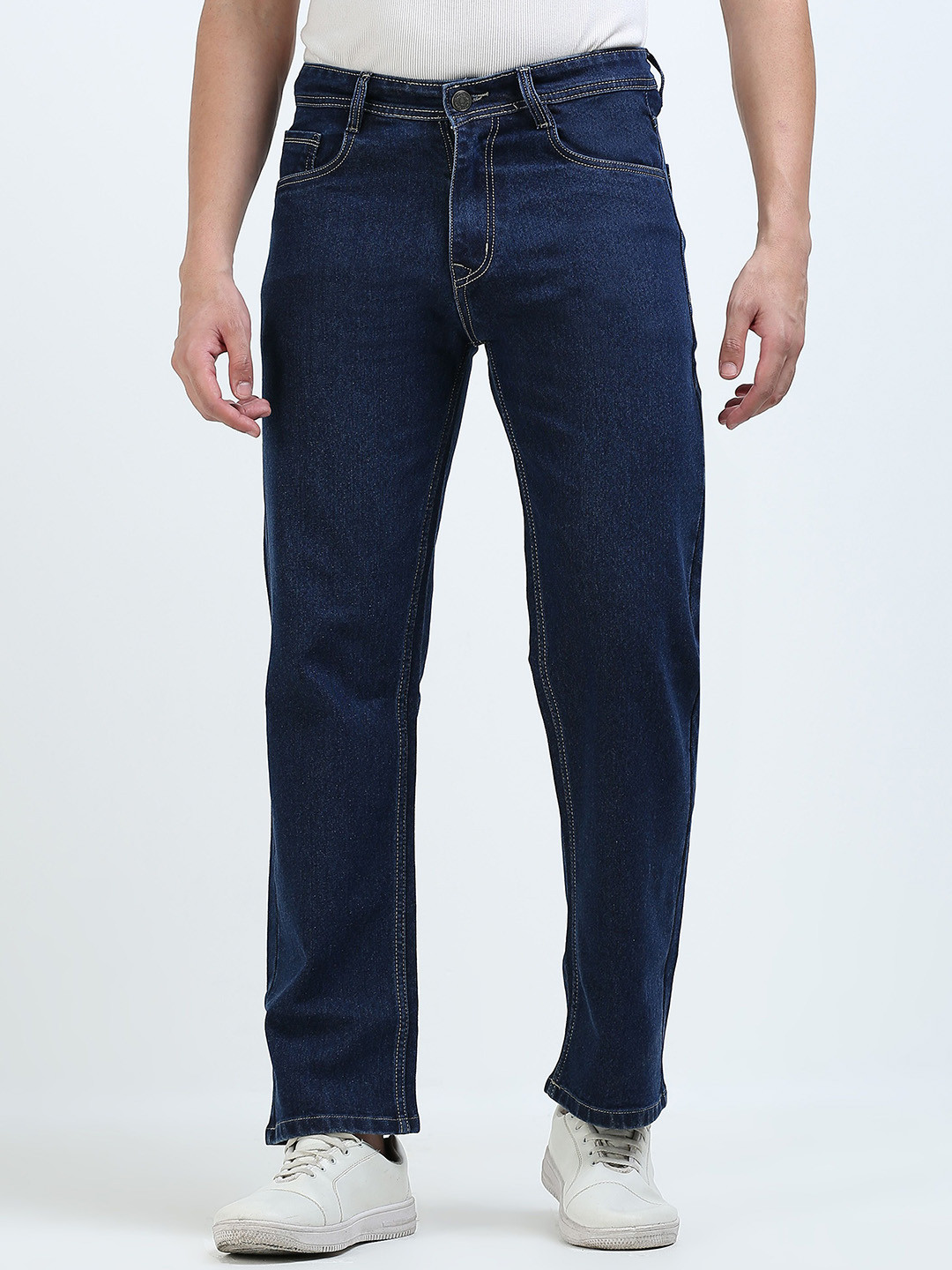 MOHICANS Men Straight Fit Mid-Rise Stretchable Jeans