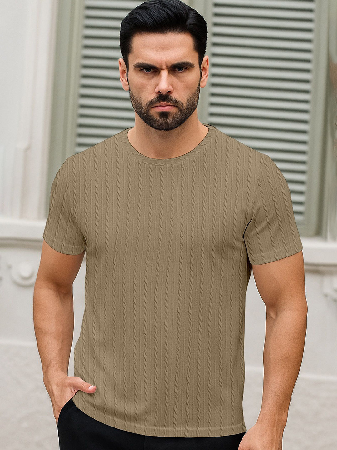 KAJARU Striped Pockets T-shirt