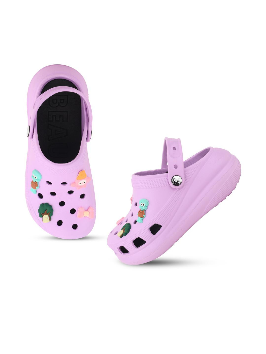 TRZ Women Lavender Slip-On Clogs