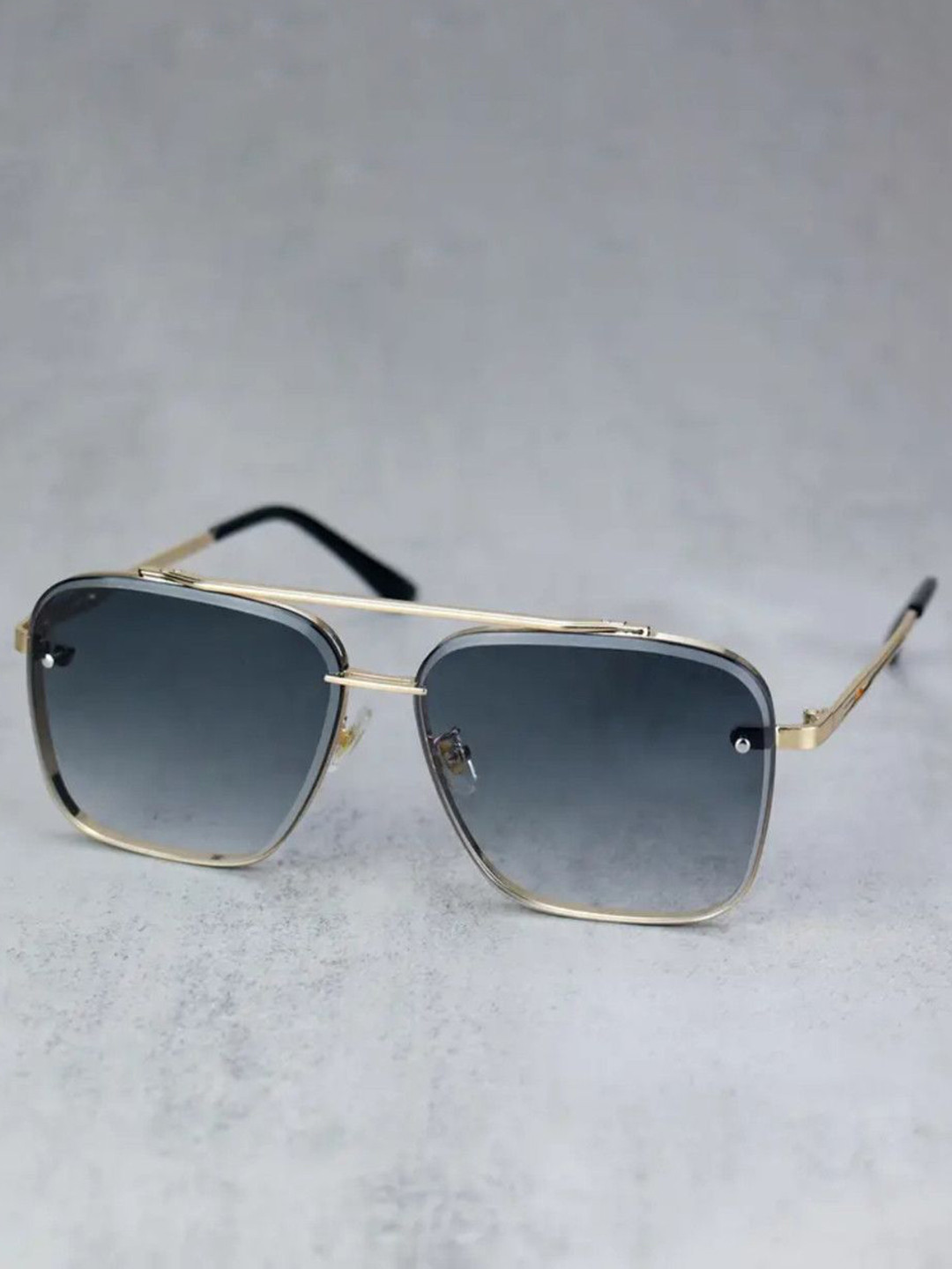 SPADEACES Men  UV Protected Square Sunglasses Rectangular grey-2_13