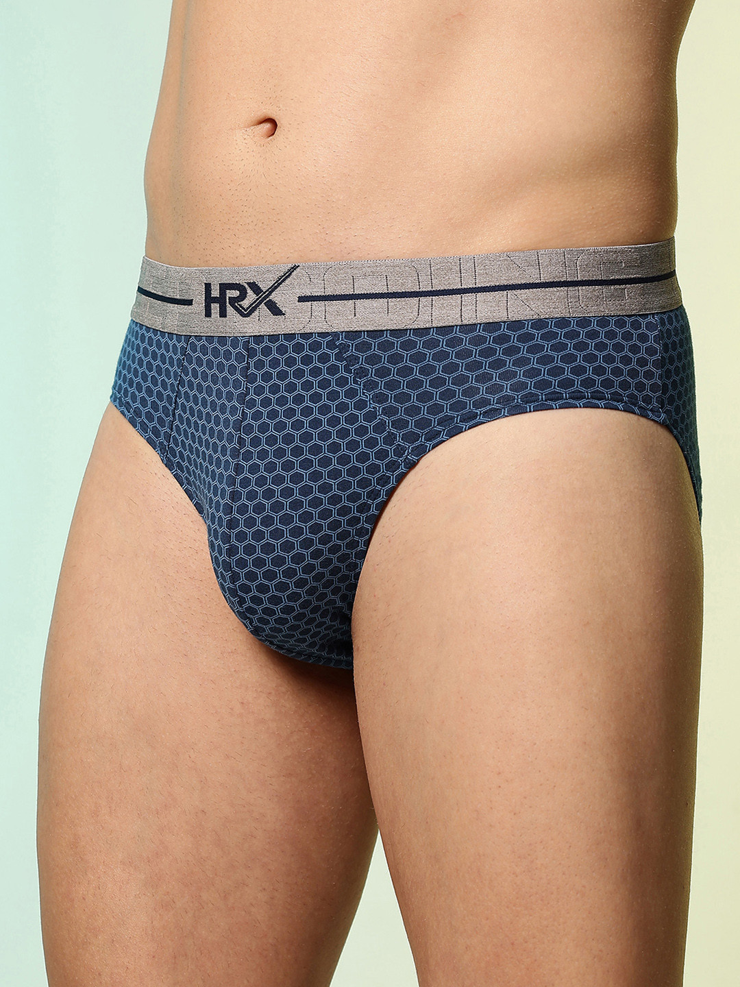 HRX by Hrithik Roshan Men Geometric Printed Anti-Microbial Briefs HRX_SS25_M_BRF_CS1_002_C