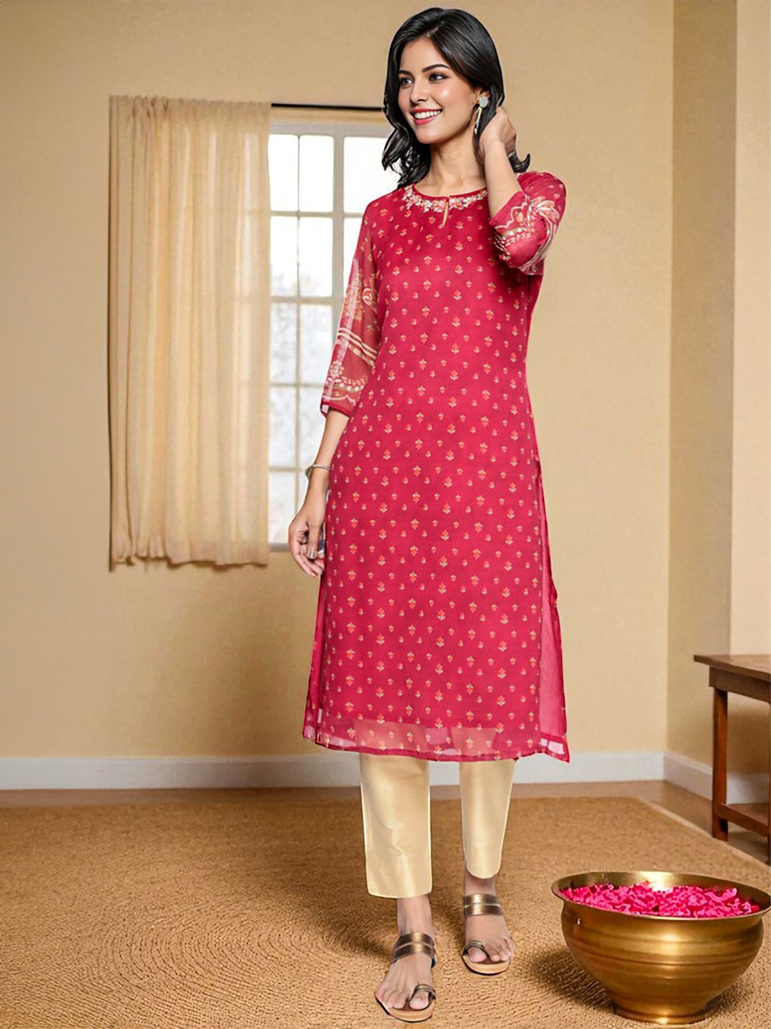 W Geometric Printed Kurta