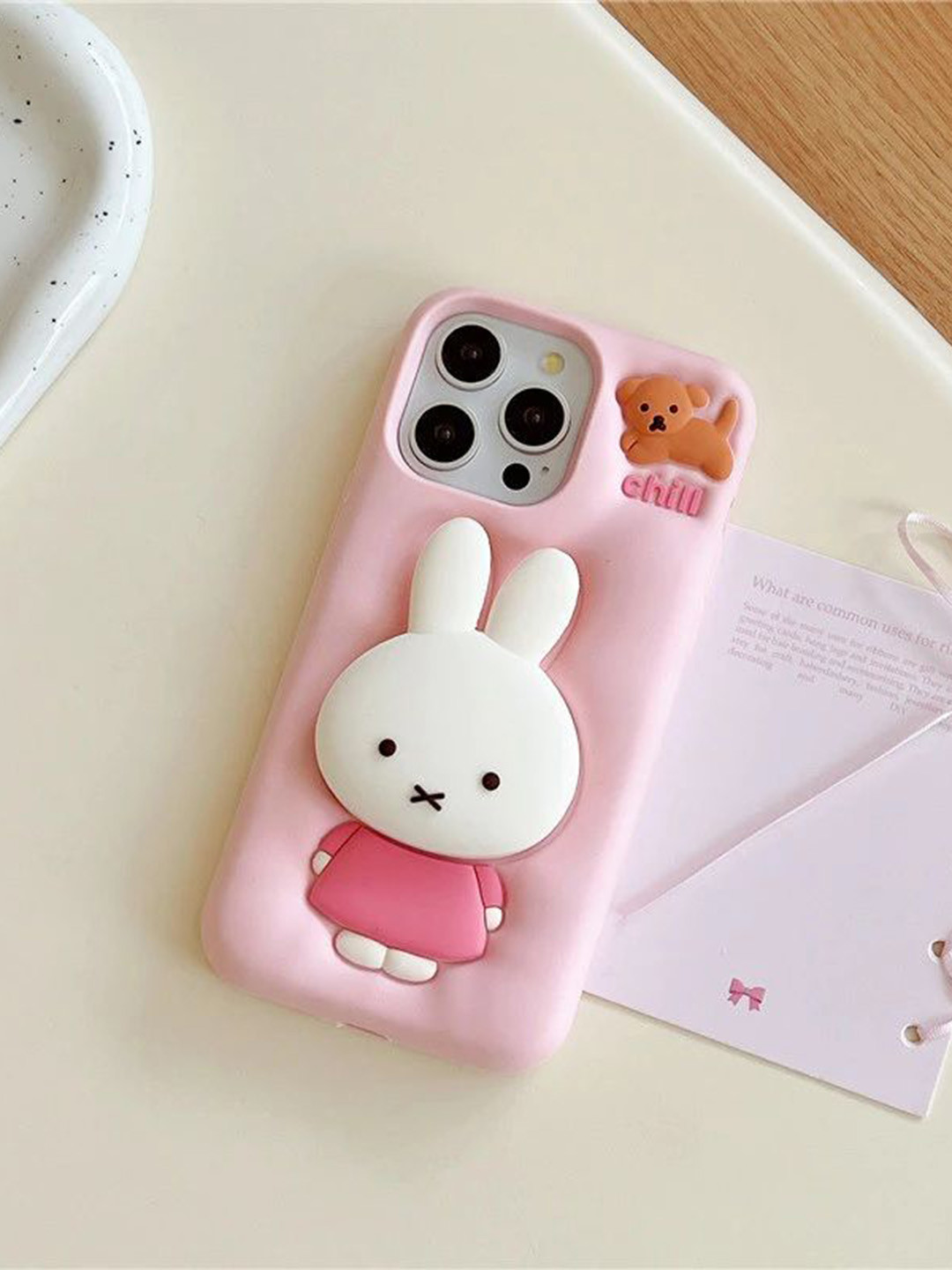 CASE CREATION 3D Miffies Bunny Cute Cartoon Printed Apple iPhone 16e Back Case